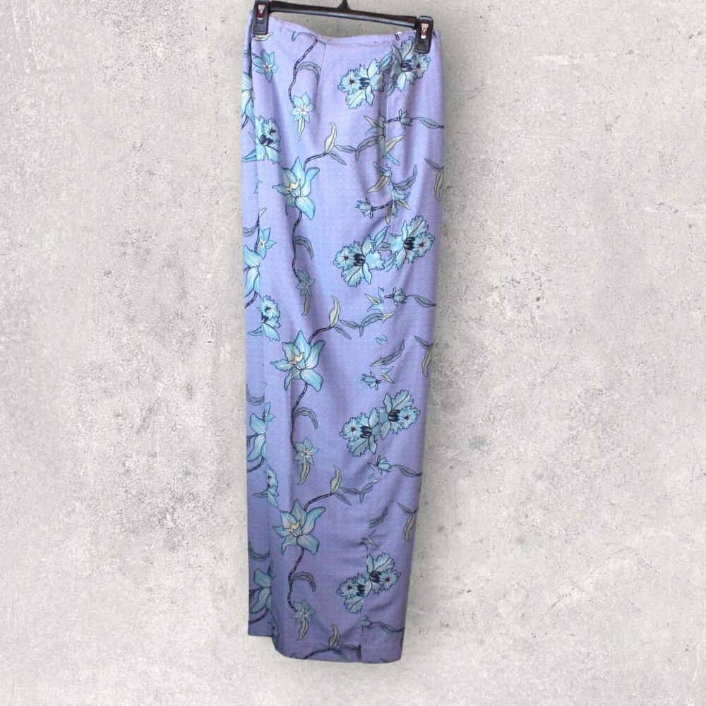 TOMMY BAHAMA 100% Silk Vintage Vines Pant in Lavender Size 14 - Picture 2 of 12